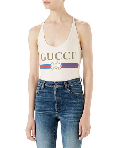 gucci body donna|gucci logo bodysuit.